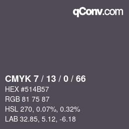 颜色代码: CMYK 7 / 13 / 0 / 66 | qconv.com