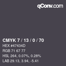 Color code: CMYK 7 / 13 / 0 / 70 | qconv.com