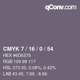 Código de color: CMYK 7 / 16 / 0 / 54 | qconv.com