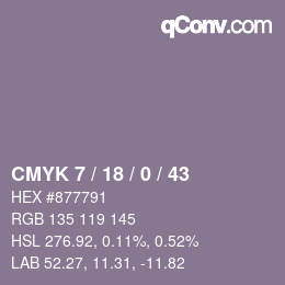 Código de color: CMYK 7 / 18 / 0 / 43 | qconv.com