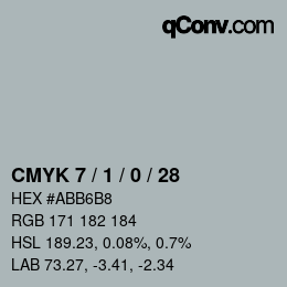 カラーコード: CMYK 7 / 1 / 0 / 28 | qconv.com