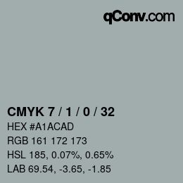 Color code: CMYK 7 / 1 / 0 / 32 | qconv.com