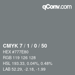 Color code: CMYK 7 / 1 / 0 / 50 | qconv.com