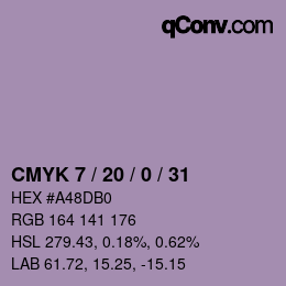 Color code: CMYK 7 / 20 / 0 / 31 | qconv.com