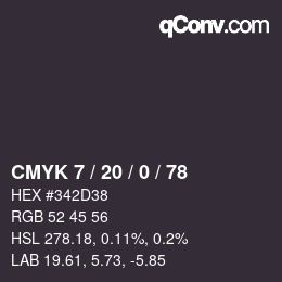 Color code: CMYK 7 / 20 / 0 / 78 | qconv.com