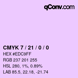カラーコード: CMYK 7 / 21 / 0 / 0 | qconv.com