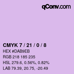 颜色代码: CMYK 7 / 21 / 0 / 8 | qconv.com