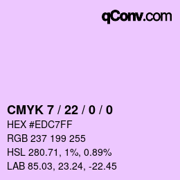 カラーコード: CMYK 7 / 22 / 0 / 0 | qconv.com