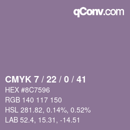 Color code: CMYK 7 / 22 / 0 / 41 | qconv.com