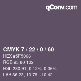 Color code: CMYK 7 / 22 / 0 / 60 | qconv.com