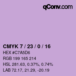 カラーコード: CMYK 7 / 23 / 0 / 16 | qconv.com
