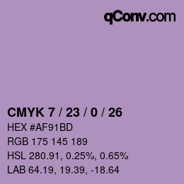 カラーコード: CMYK 7 / 23 / 0 / 26 | qconv.com