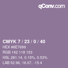 Color code: CMYK 7 / 23 / 0 / 40 | qconv.com