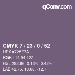 Color code: CMYK 7 / 23 / 0 / 52 | qconv.com