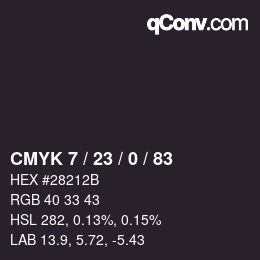 Color code: CMYK 7 / 23 / 0 / 83 | qconv.com