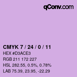 カラーコード: CMYK 7 / 24 / 0 / 11 | qconv.com
