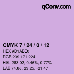 カラーコード: CMYK 7 / 24 / 0 / 12 | qconv.com