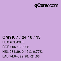 颜色代码: CMYK 7 / 24 / 0 / 13 | qconv.com