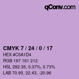 Color code: CMYK 7 / 24 / 0 / 17 | qconv.com