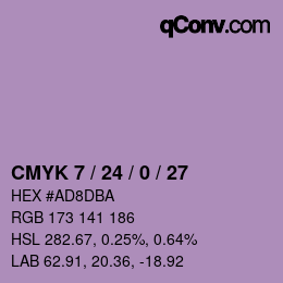 カラーコード: CMYK 7 / 24 / 0 / 27 | qconv.com