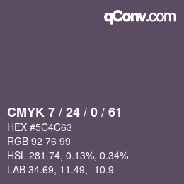 カラーコード: CMYK 7 / 24 / 0 / 61 | qconv.com
