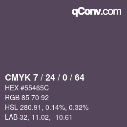 Color code: CMYK 7 / 24 / 0 / 64 | qconv.com