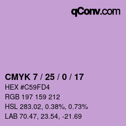 颜色代码: CMYK 7 / 25 / 0 / 17 | qconv.com