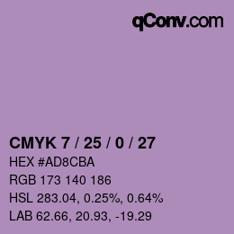 Color code: CMYK 7 / 25 / 0 / 27 | qconv.com