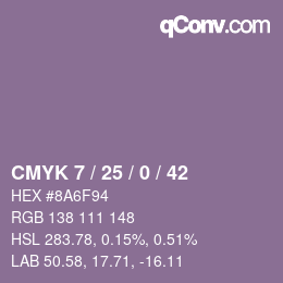 Color code: CMYK 7 / 25 / 0 / 42 | qconv.com