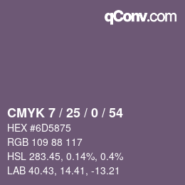 カラーコード: CMYK 7 / 25 / 0 / 54 | qconv.com