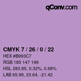 Color code: CMYK 7 / 26 / 0 / 22 | qconv.com