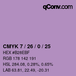 颜色代码: CMYK 7 / 26 / 0 / 25 | qconv.com