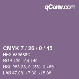 Farbcode: CMYK 7 / 26 / 0 / 45 | qconv.com