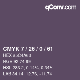 Color code: CMYK 7 / 26 / 0 / 61 | qconv.com