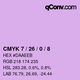 Code couleur: CMYK 7 / 26 / 0 / 8 | qconv.com