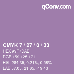 Código de color: CMYK 7 / 27 / 0 / 33 | qconv.com