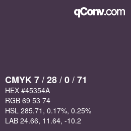 カラーコード: CMYK 7 / 28 / 0 / 71 | qconv.com