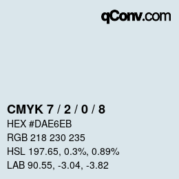 Color code: CMYK 7 / 2 / 0 / 8 | qconv.com