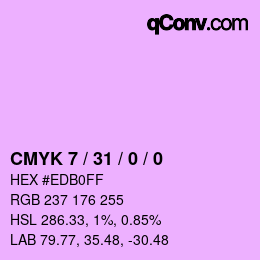Farbcode: CMYK 7 / 31 / 0 / 0 | qconv.com