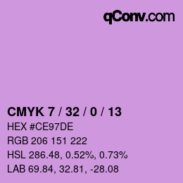 Color code: CMYK 7 / 32 / 0 / 13 | qconv.com