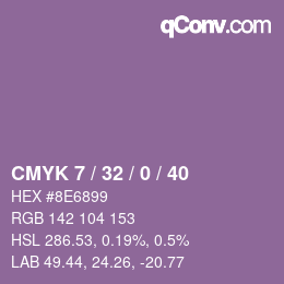 カラーコード: CMYK 7 / 32 / 0 / 40 | qconv.com