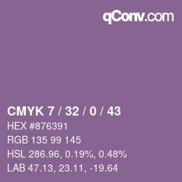 Color code: CMYK 7 / 32 / 0 / 43 | qconv.com