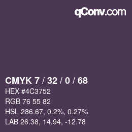 カラーコード: CMYK 7 / 32 / 0 / 68 | qconv.com