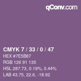 Código de color: CMYK 7 / 33 / 0 / 47 | qconv.com