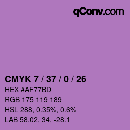 颜色代码: CMYK 7 / 37 / 0 / 26 | qconv.com
