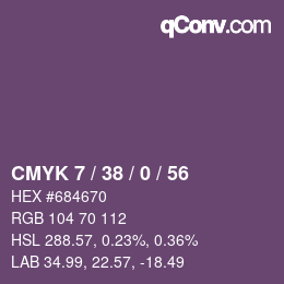 カラーコード: CMYK 7 / 38 / 0 / 56 | qconv.com