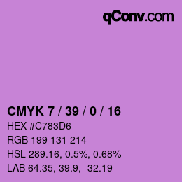 カラーコード: CMYK 7 / 39 / 0 / 16 | qconv.com