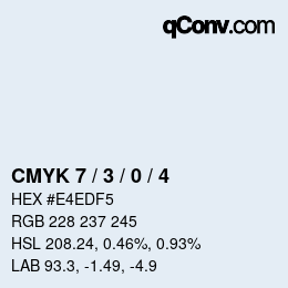 Color code: CMYK 7 / 3 / 0 / 4 | qconv.com