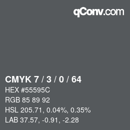 Color code: CMYK 7 / 3 / 0 / 64 | qconv.com