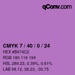 颜色代码: CMYK 7 / 40 / 0 / 24 | qconv.com